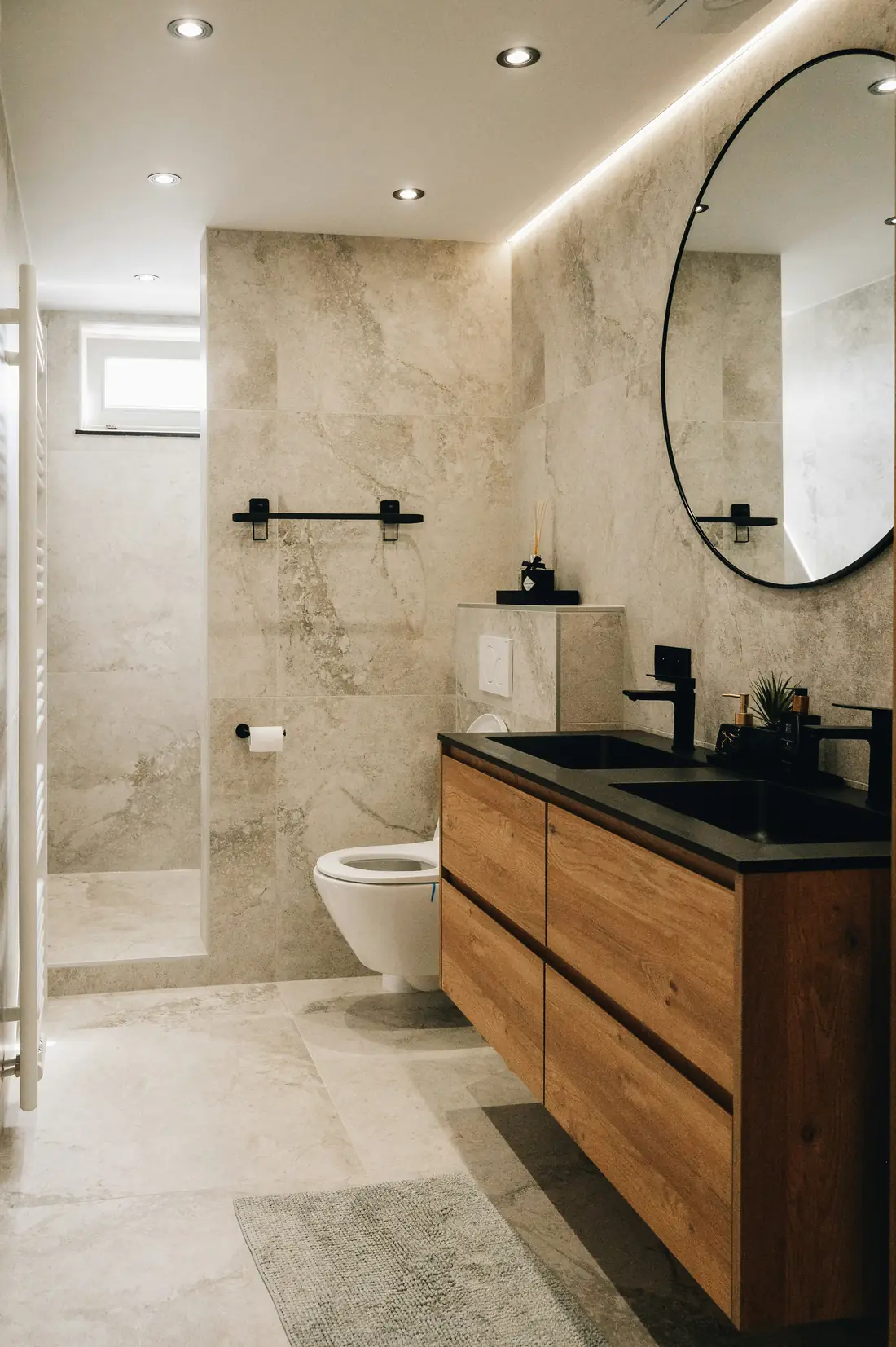 Modern upgraded bathroom